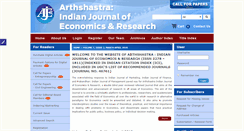 Desktop Screenshot of indianjournalofeconomicsandresearch.com